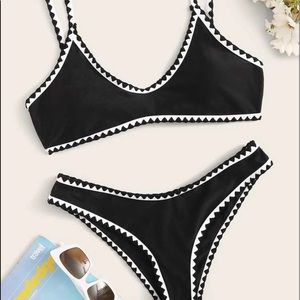 Tie back high cut bikini